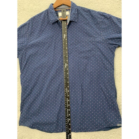 MBX Premium Goods XL/TG Red White Blue Short Sleeve Button Up Shirt 4th of July - Picture 7 of 8